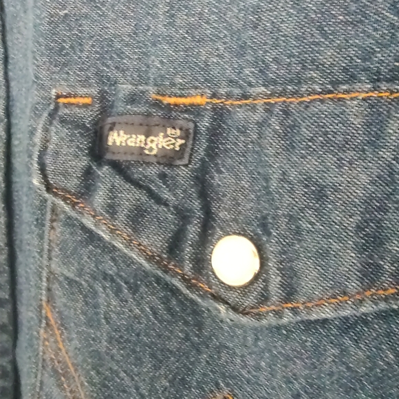 Vintage Wrangler Snap Long Sleeve Men's Shirt L X-long tails 17 x 36 pearl white - Picture 2 of 13